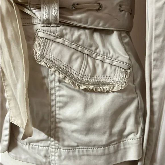 White House Black Market Cream Blazer with Tie Closure - Picture 2 of 9